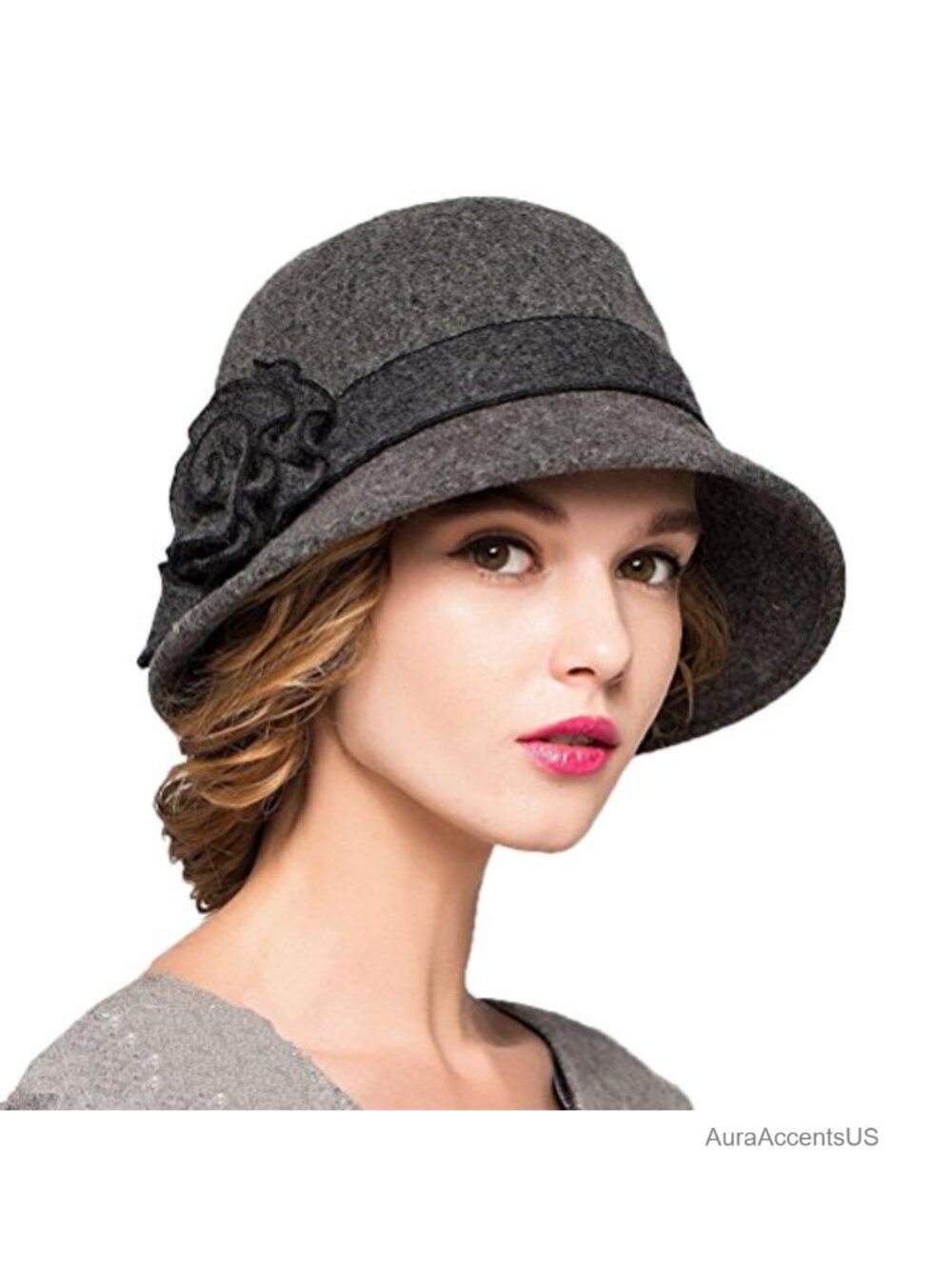 Wool Felt Bowler Hat Church Flowers Warm Lightweight Adults One Size